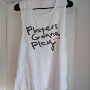 Taylor Swift Players Gonna Play Bella Canvas White Tank